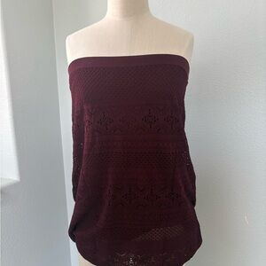 White House Black Market Deep Red Top